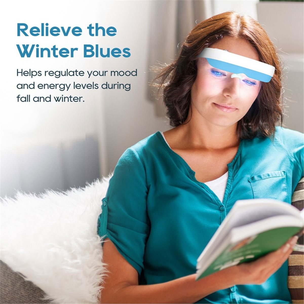 Light Therapy Glasses - DT75BG Lichttherapiebril Draagbare Lichttherapielamp Wit Licht