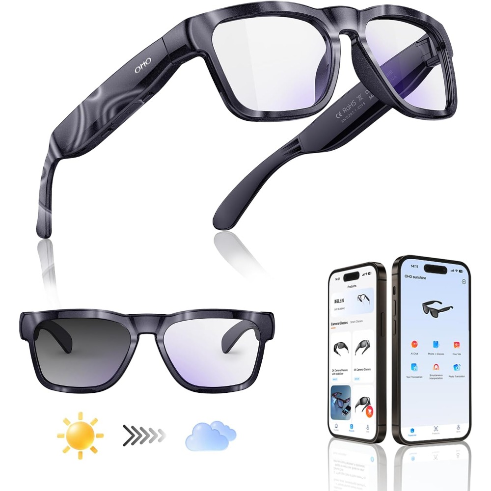 Smart Glasses Lens - Slimme AI-bril met Bluetooth-audio, handsfree bellen,