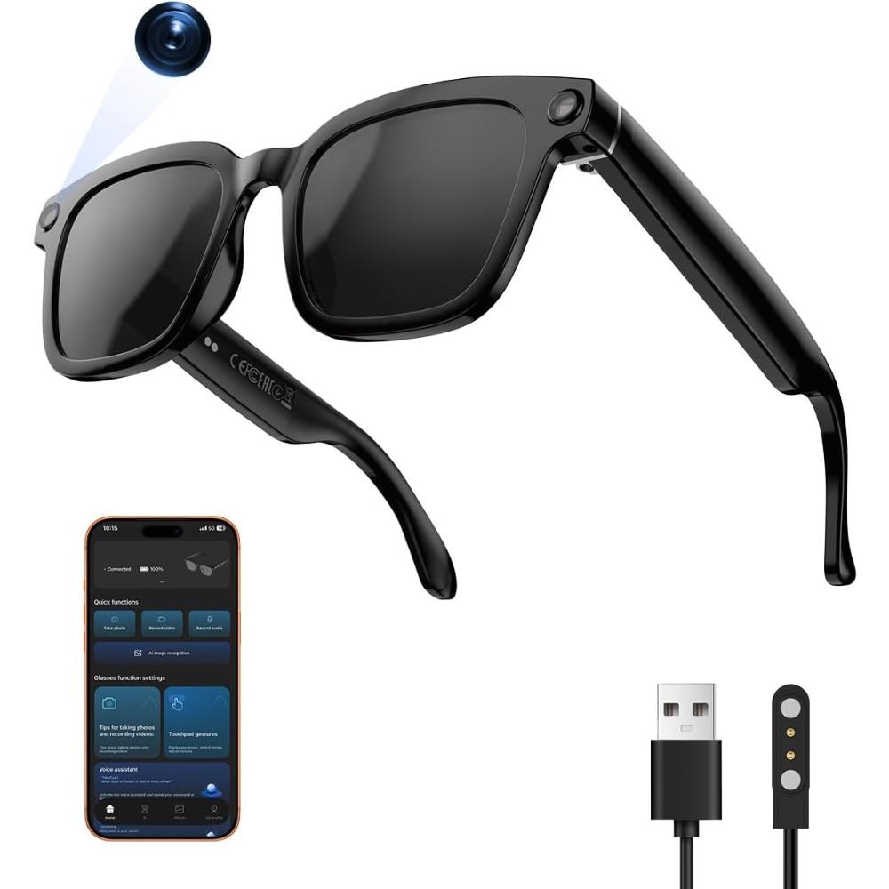 Smart Glasses Lens - Slimme HD-camerabril met video- en fotofunctie,
