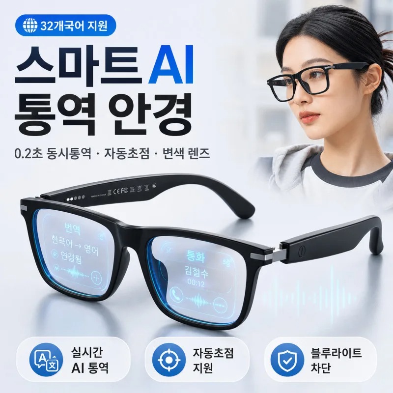 Smart Glasses Lens - [Ai Top 1] 0.2S Simultaanvertaling Autofocus