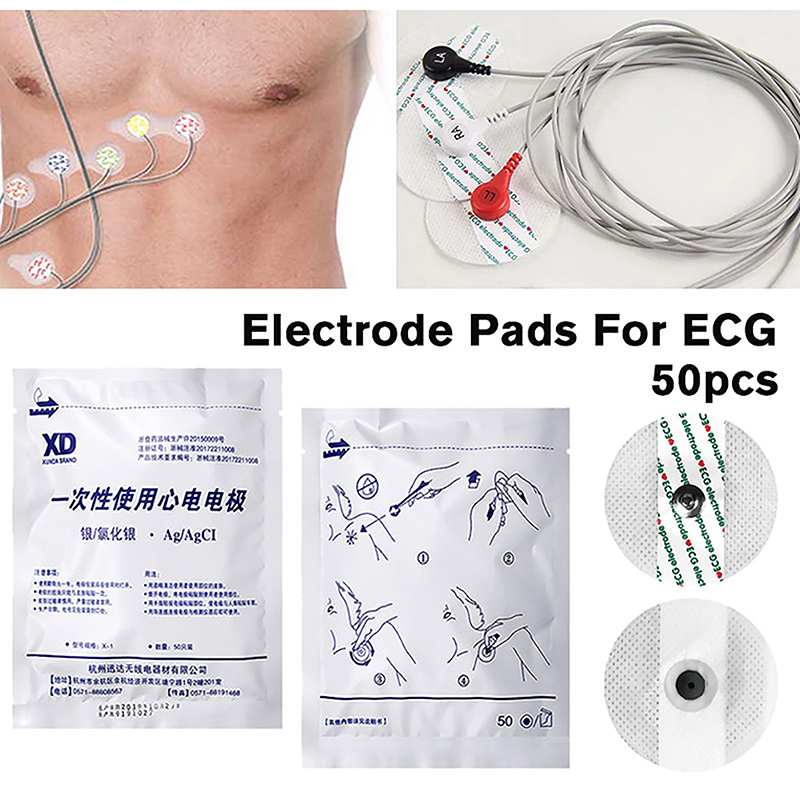 Ecg Patch Monitor - 50 stks/zak Elektrode Patch Wegwerp ECG