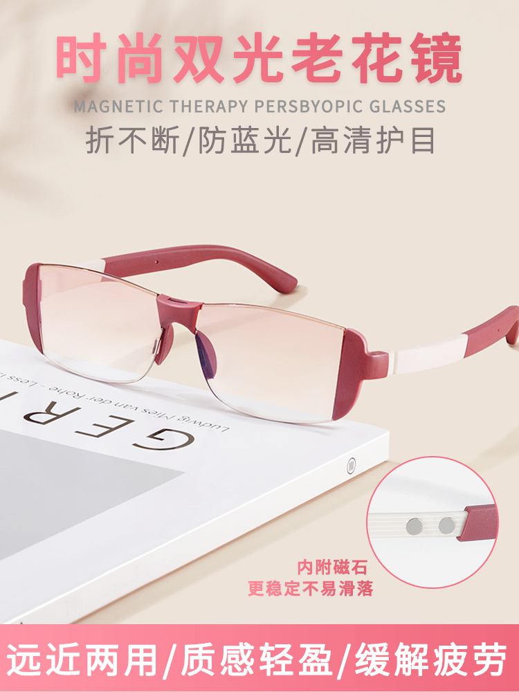 Light Therapy Glasses - Magnetische therapie Frameloze leesbril met dubbel