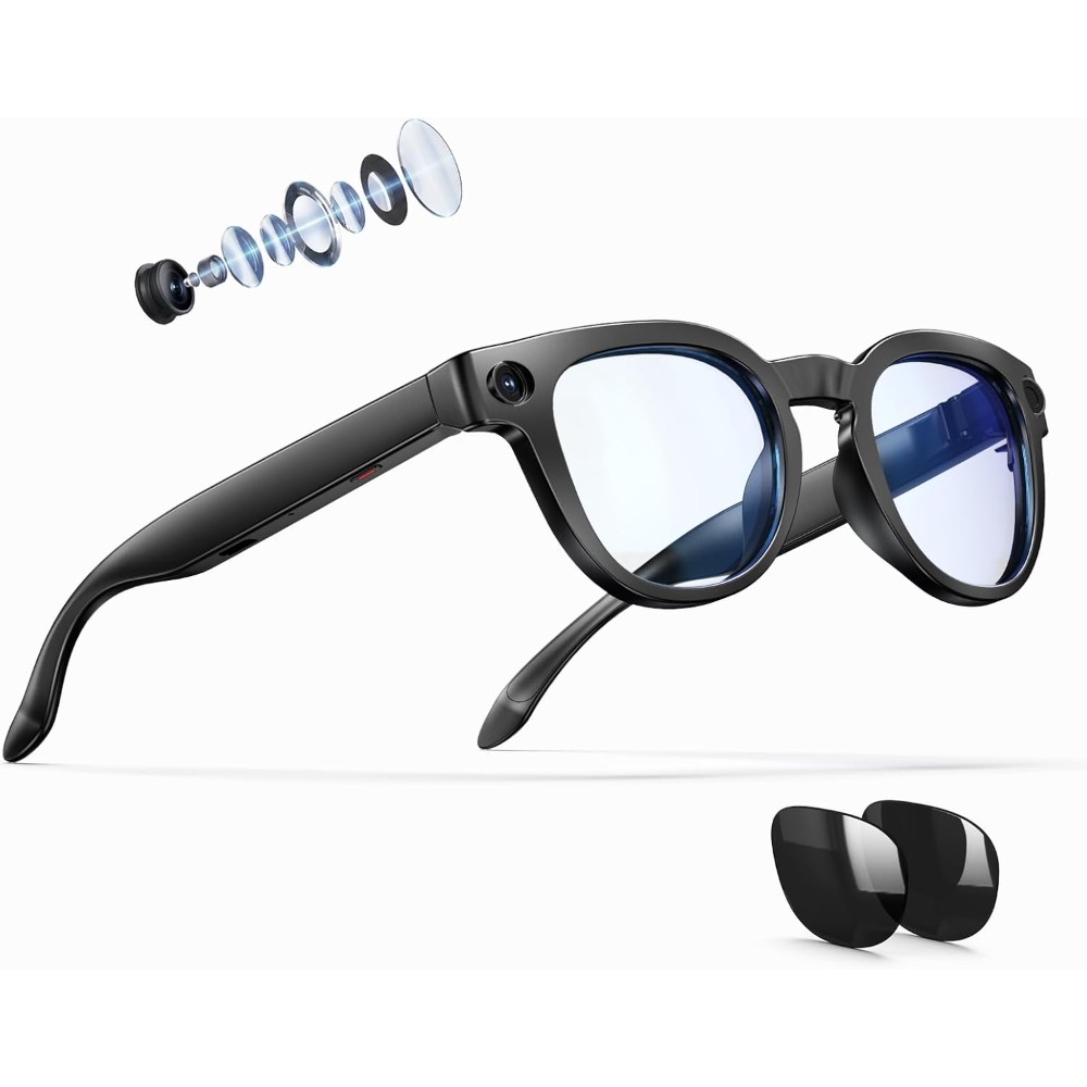 Smart Glasses Lens - Slimme bril met 8MP camera, 4K