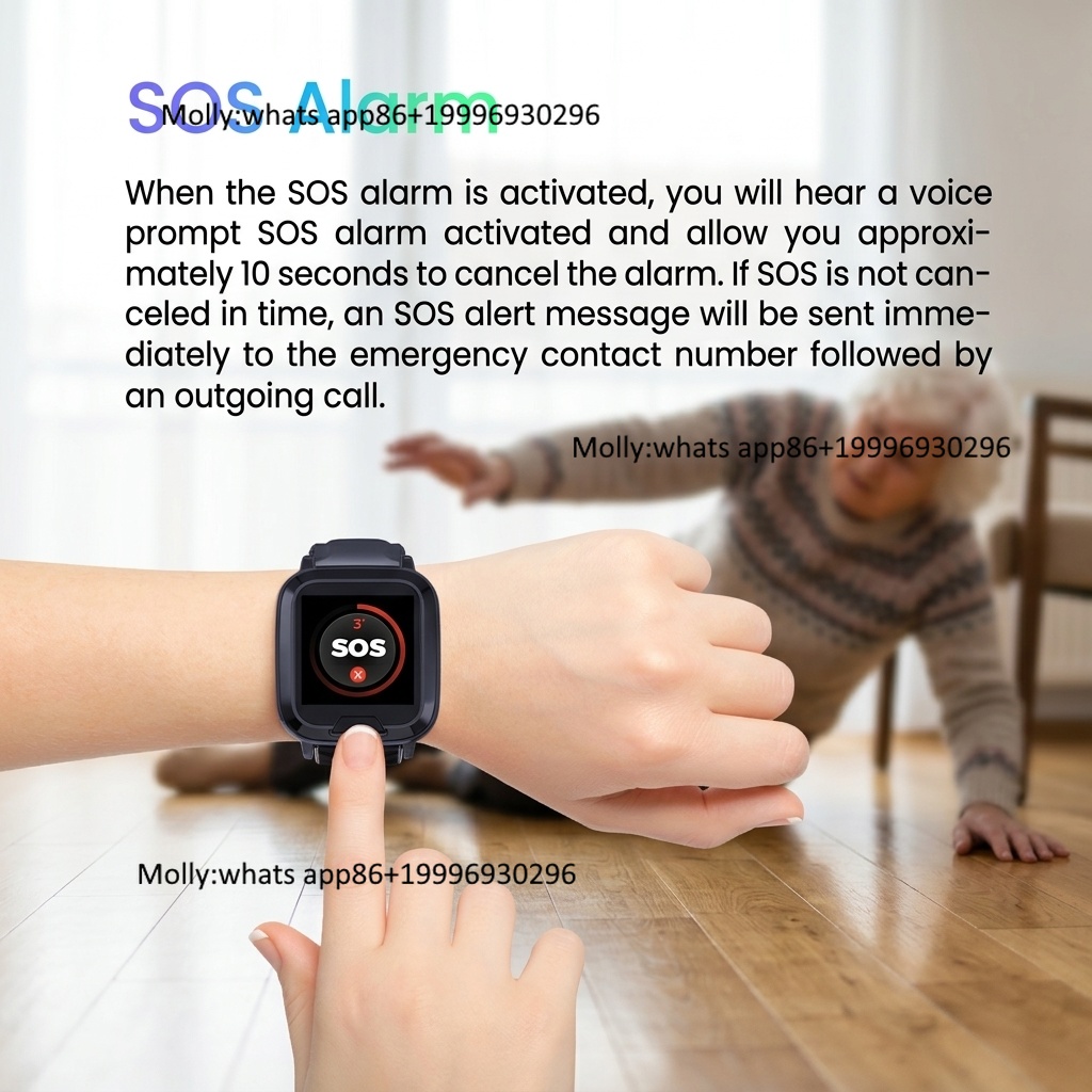 Fall Detection Watch - 4G GPS-tracker armband hartslagmeter gezondheidsmonitor valdetectie