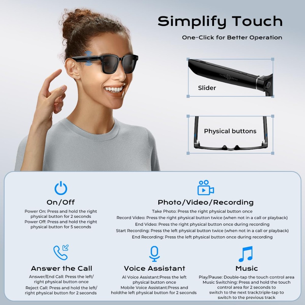 Slimme HD-camerabril met video - Smart Glasses Lens recensie en prijs