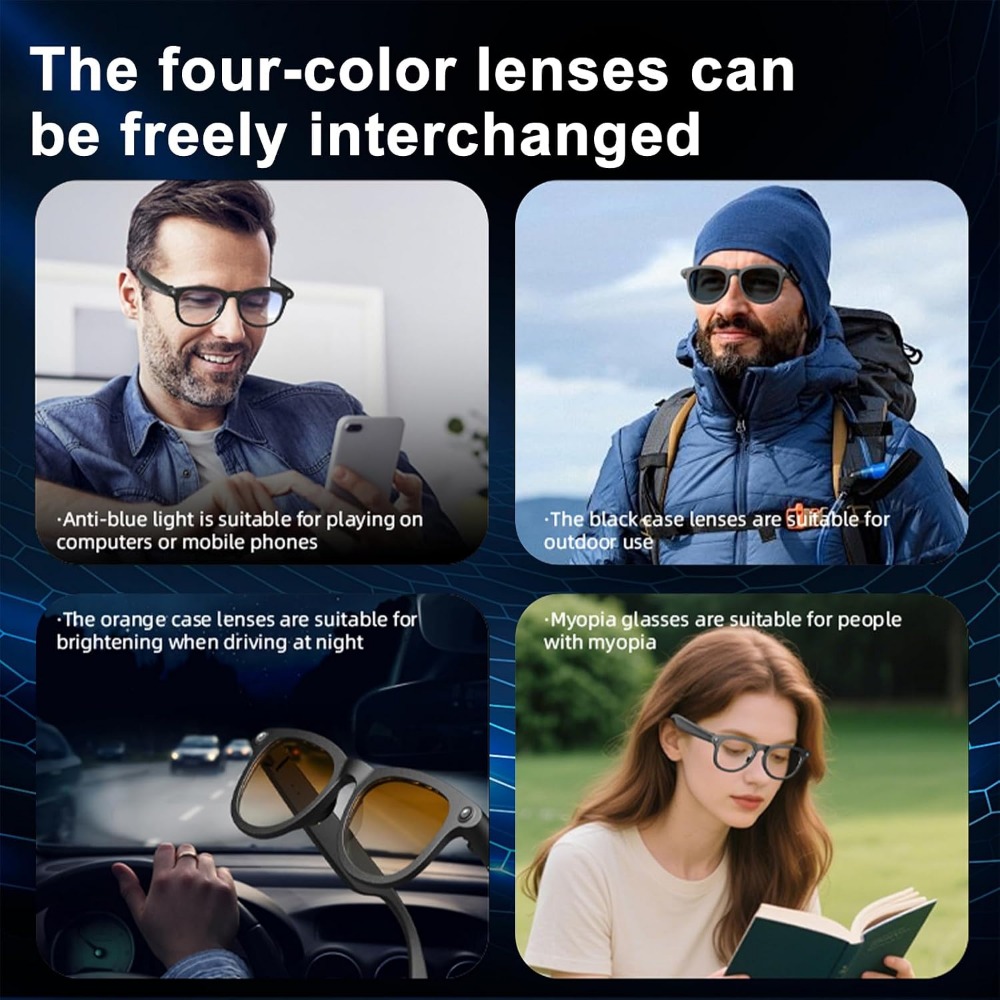 Slimme bril met HD-camera, rea - Smart Glasses Lens recensie en prijs