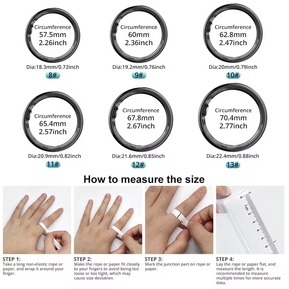 R09 Smart Ring Heren Dames met - Temperature Ring Skin recensie en prijs