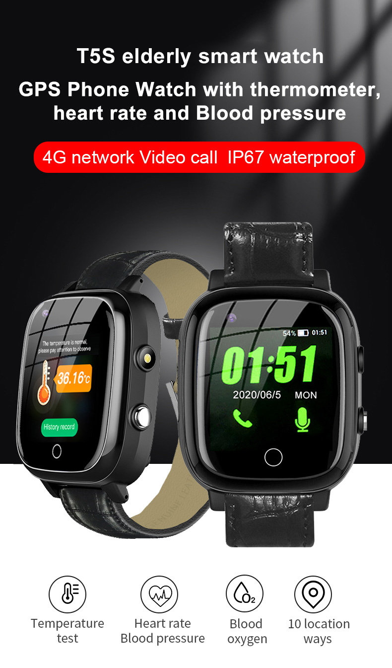 Ouderen Smart Watch voor oude  - Fall Detection Watch recensie en prijs