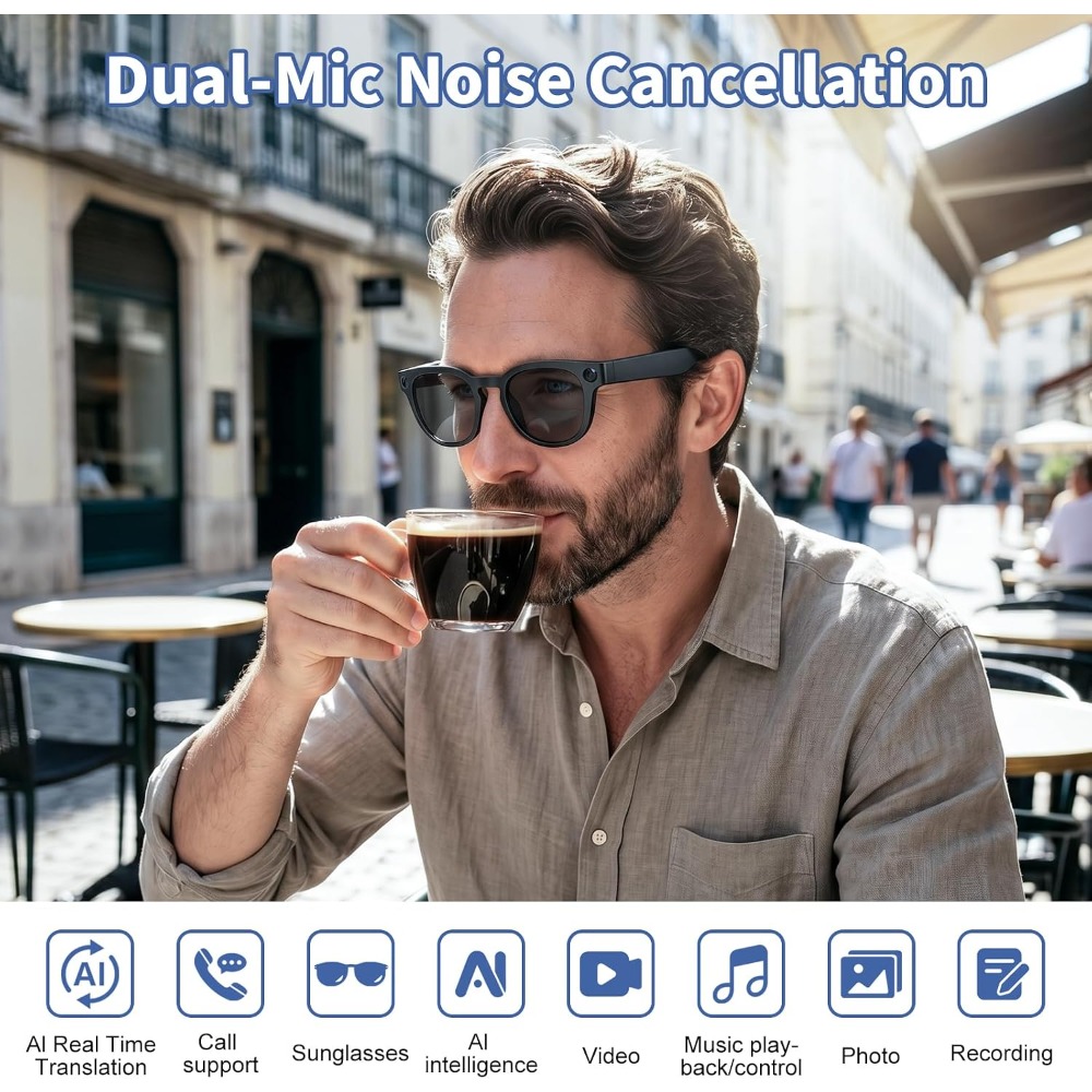 Slimme bril met 8MP camera, 4K - Smart Glasses Lens recensie en prijs