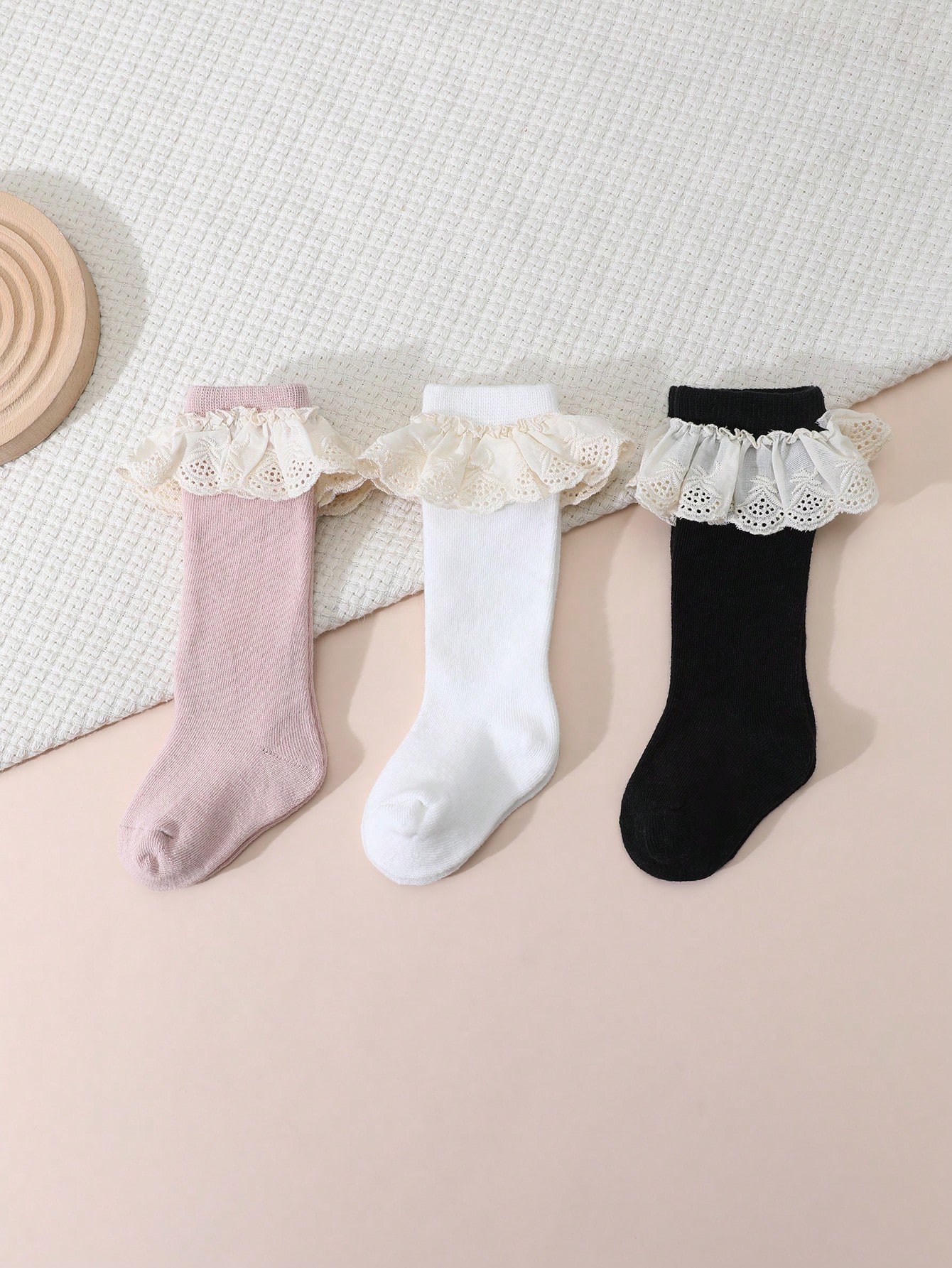 3 paar peutermeisjes kanten ru - Baby Sock Oximeter recensie en prijs