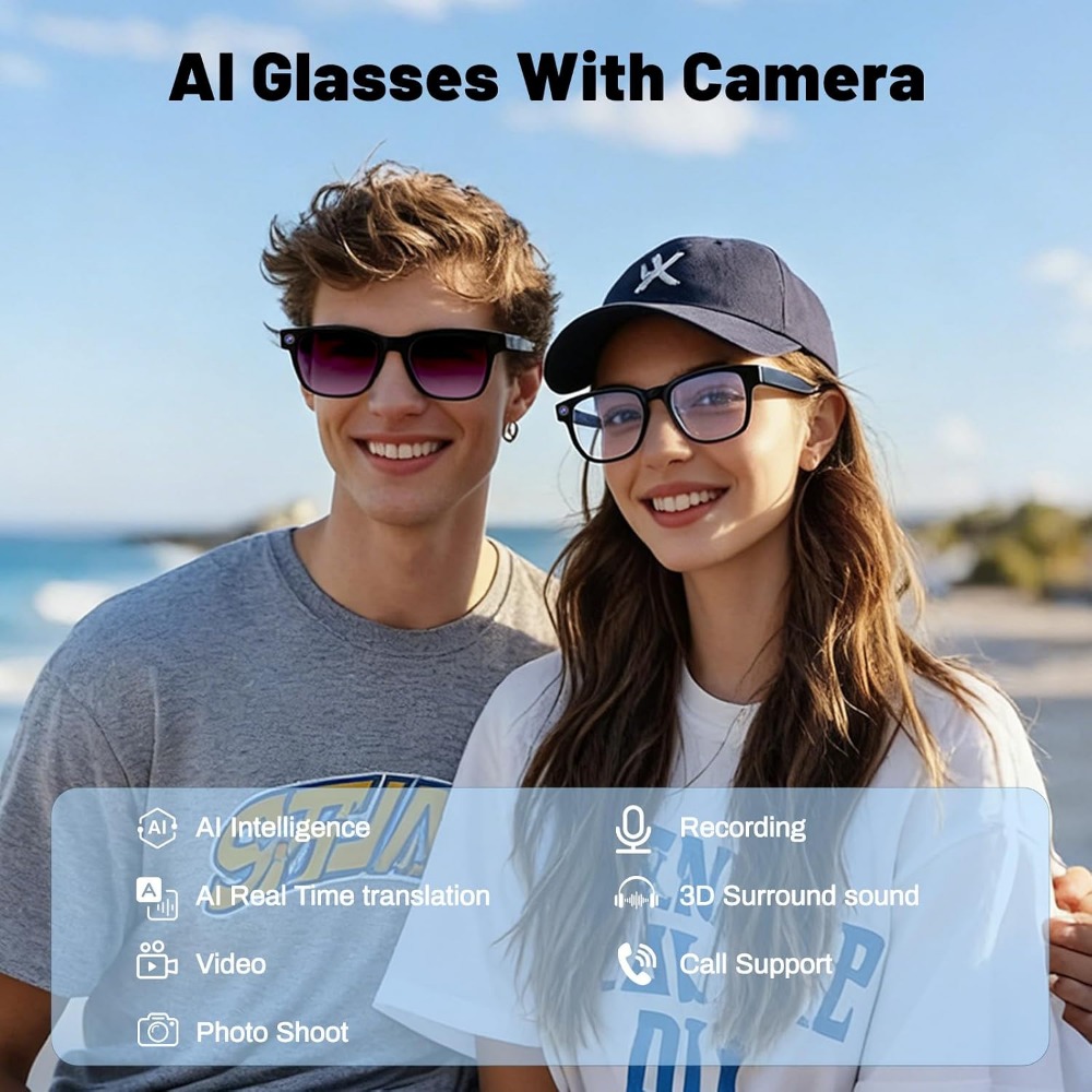 AI-vertaling, Bluetooth-bellen - Smart Glasses Lens recensie en prijs