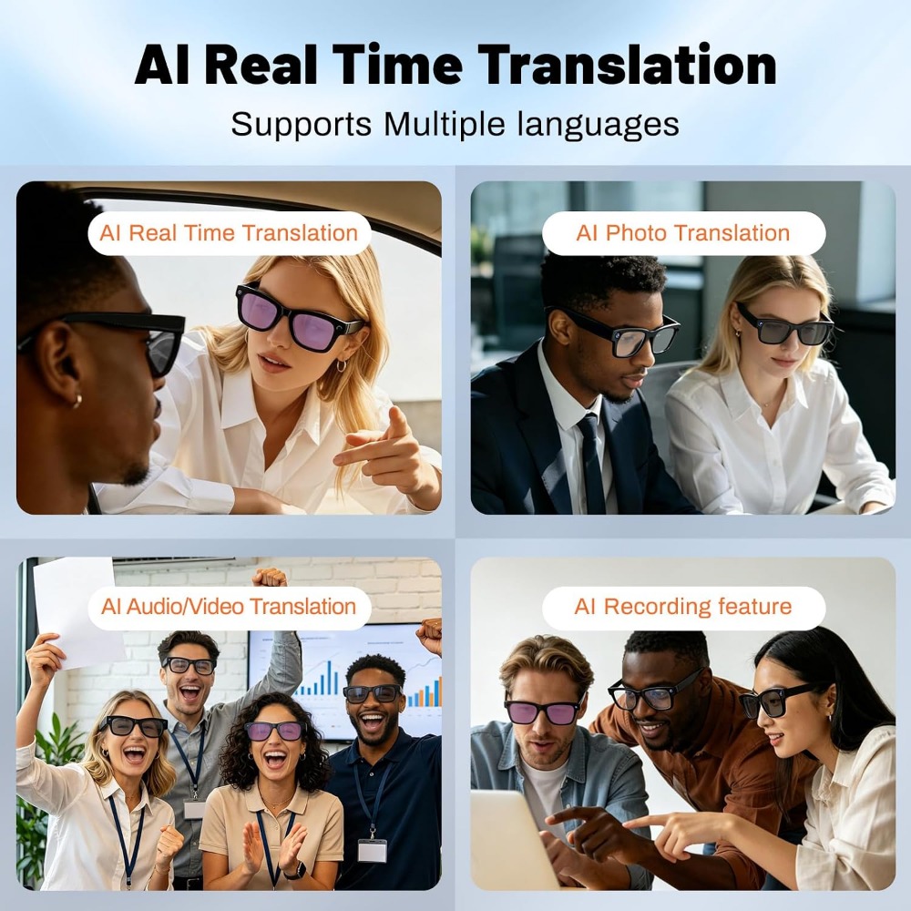 AI-vertaling, Bluetooth-bellen - Smart Glasses Lens recensie en prijs