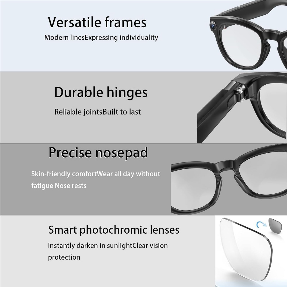 Slimme bril: 4K camera, Blueto - Smart Glasses Lens recensie en prijs
