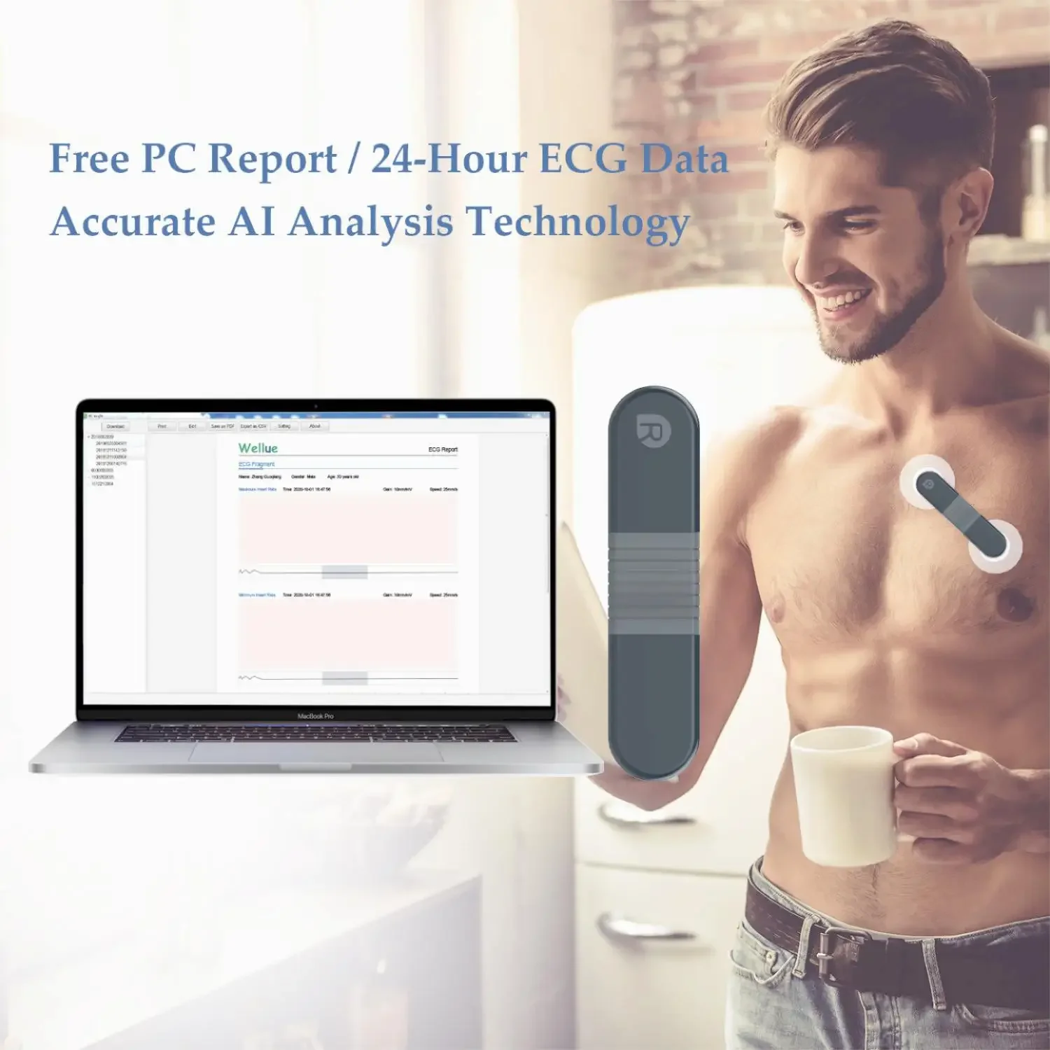 Draadloze Bluetooth dynamische - Ecg Patch Monitor recensie en prijs